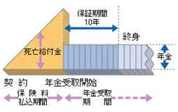 (10年保証期間付終身年金の例)