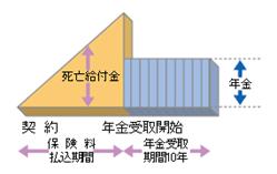 (10年確定年金の例)